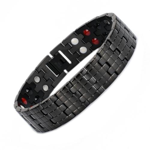 Acier titane bracelet, Placage, bijoux de mode & pour homme, plus de couleurs à choisir, Longueur:Environ 8.5 pouce, Vendu par PC