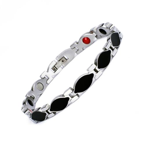 Acier titane bracelet, bijoux de mode & pour femme & émail, Longueur:Environ 8.3 pouce, Vendu par PC