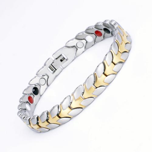 Titanium Steel Bracelet, plated, fashion jewelry & Unisex, more colors for choice, Length:Approx 8.5 Inch, Sold By PC