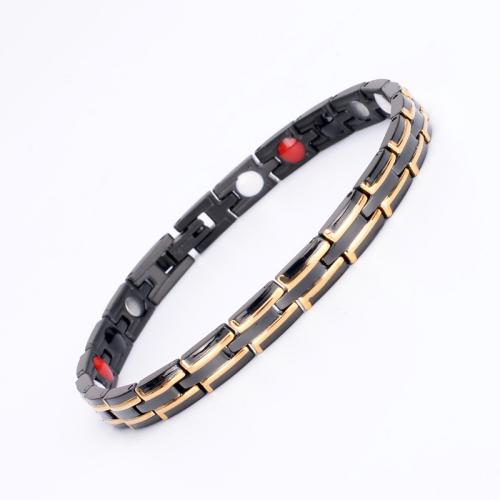 Titanium Steel Bracelet, plated, fashion jewelry & Unisex, more colors for choice, Length:Approx 8.3 Inch, Sold By PC