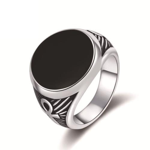 304 Stainless Steel Finger Ring, different size for choice & for man & epoxy gel & blacken, original color, US Ring Size:7-13, Sold By PC