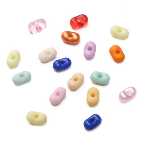 Spray Painted Acrylic Beads, DIY, more colors for choice, 6x4mm, Approx 100PCs/Bag, Sold By Bag