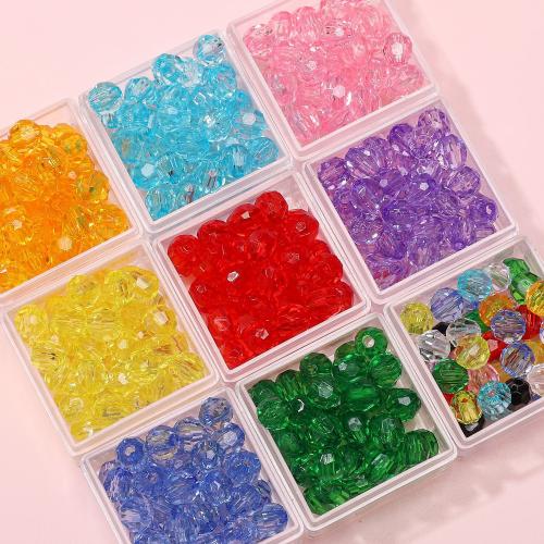 Transparent Acrylic Beads, DIY, more colors for choice, 6mm, Approx 300PCs/Bag, Sold By Bag