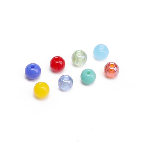 Perles en verre de mode, style différent d'emballage pour le choix & DIY, plus de couleurs à choisir, 4mm, Vendu par sac