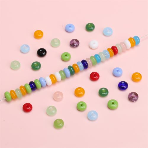 Fashion Glass Beads, different packing style for choice & DIY, more colors for choice, 6x3mm, Sold By Bag