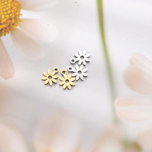 Stainless Steel Pendants, 304 Stainless Steel, Snowflake, plated, DIY, more colors for choice, 7x1x9mm, 10PCs/Bag, Sold By Bag