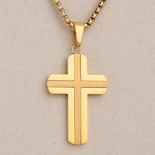 Stainless Steel Cross Pendants, 304 Stainless Steel, plated, DIY, more colors for choice, Sold By PC