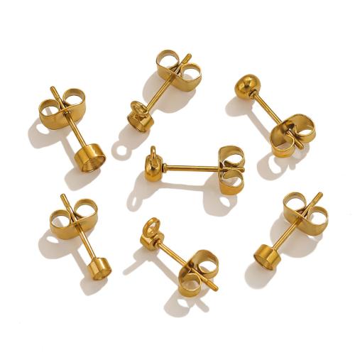 Stainless Steel Earring Stud Component, 304 Stainless Steel, plated, DIY & different size for choice & different styles for choice, more colors for choice, 20PCs/Bag, Sold By Bag