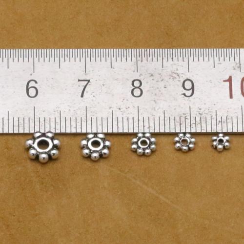 Thailand Sterling Silver Spacer Bead, Flower, different size for choice, Sold By Lot