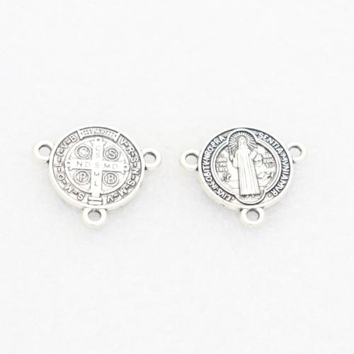 Tibetan Style Connector, antique silver color plated, DIY & 1/2 loop, nickel, lead & cadmium free, 20x18mm, Hole:Approx 2mm, Approx 100PCs/Bag, Sold By Bag