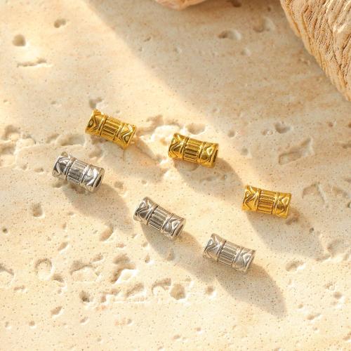 Edelstahl-Beads, 304 Edelstahl, Zylinder, plattiert, DIY, keine, 10PCs/Tasche, verkauft von Tasche