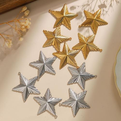 Stainless Steel Pendants, 304 Stainless Steel, Star, plated, DIY, more colors for choice, 10PCs/Bag, Sold By Bag