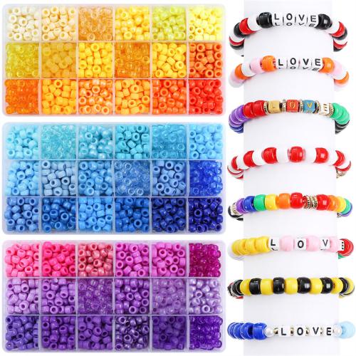 Plastic Beads, DIY, more colors for choice, 9x6mm, Approx 1350PCs/Bag, Sold By Bag