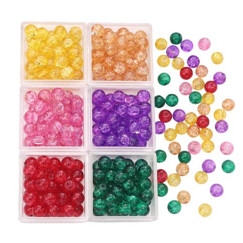 Abalorios de Cristal, Vidrio, Esférico, Bricolaje, más colores para la opción, 8mm, 50PCs/Bolsa, Vendido por Bolsa