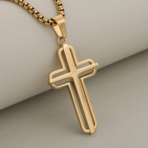 Stainless Steel Cross Pendants, 304 Stainless Steel, plated, DIY & hollow, more colors for choice, Sold By PC