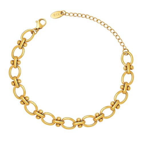 Bracelet d'acier titane, avec 5cm chaînes de rallonge, Placage, bijoux de mode & pour femme, plus de couleurs à choisir, Longueur:Environ 16 cm, Vendu par PC