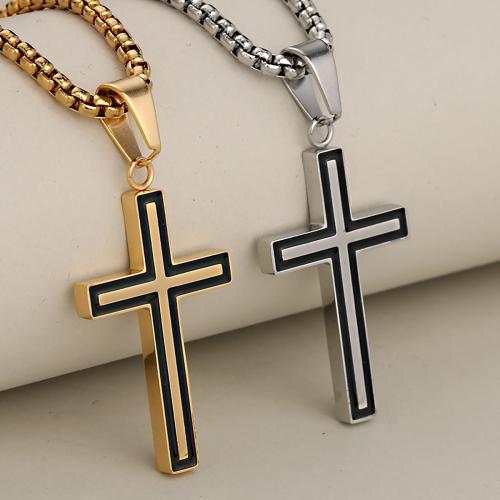 Stainless Steel Cross Pendants, 304 Stainless Steel, plated, DIY, more colors for choice, Sold By PC