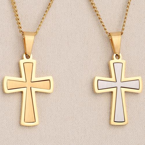 Stainless Steel Cross Pendants, 304 Stainless Steel, plated, DIY, more colors for choice, Sold By PC