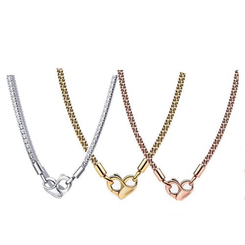 Stainless Steel Jewelry Necklace, 304 Stainless Steel, Vacuum Ion Plating, for woman, more colors for choice, Sold By PC