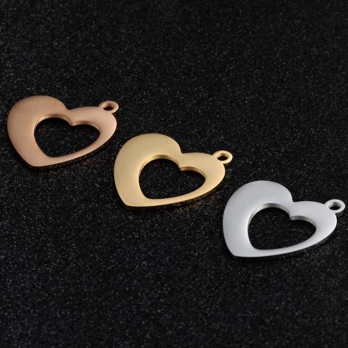 Stainless Steel Heart Pendants, 304 Stainless Steel, plated, DIY, more colors for choice, Sold By PC