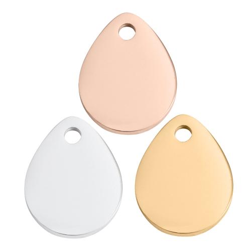 Stainless Steel Pendants, 304 Stainless Steel, Teardrop, plated, DIY, more colors for choice, Sold By PC