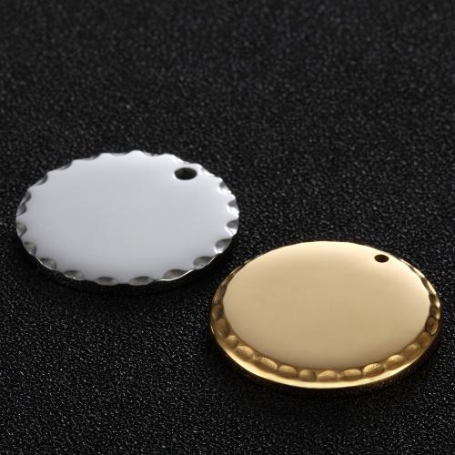 Stainless Steel Pendants, 304 Stainless Steel, Round, plated, DIY, more colors for choice, 25x25mm, Sold By PC