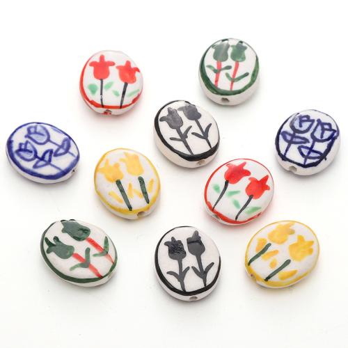 Perles bijoux en porcelaine, DIY, plus de couleurs à choisir, 16x20mm, Vendu par PC