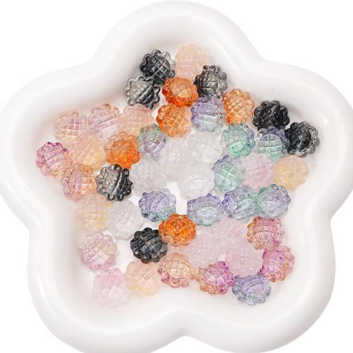 Fashion Glass Beads, Flower, DIY, more colors for choice, 15mm, 10PCs/Bag, Sold By Bag