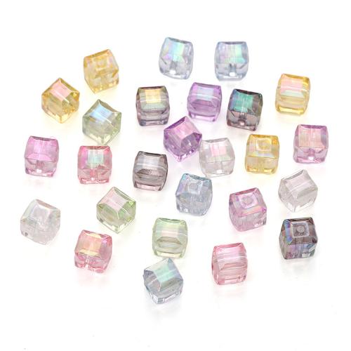 Acrylic Jewelry Beads, Square, DIY, more colors for choice, 8mm, Sold By Bag