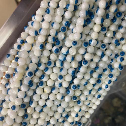 Natural Freshwater Shell Beads, Round, DIY, mixed colors, 6mm, Approx 66PCs/Strand, Sold By Strand