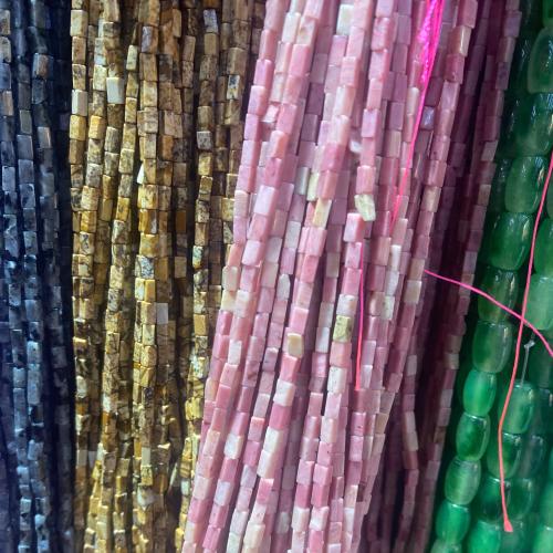 Gemstone Jewelry Beads, Natural Stone, Rectangle, DIY, more colors for choice, 2x4mm, Approx 83PCs/Strand, Sold By Strand