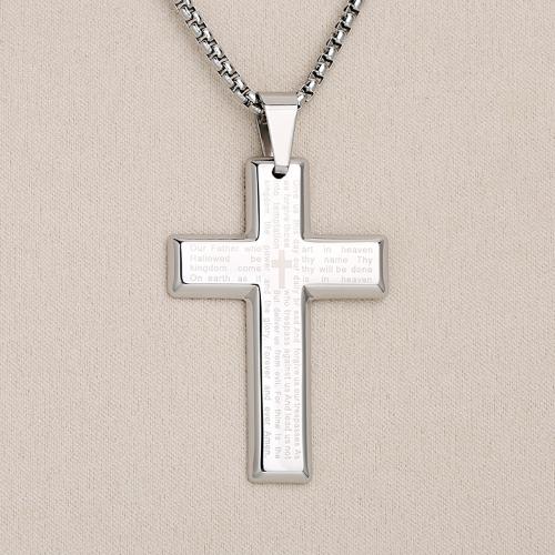 Stainless Steel Cross Pendants, 304 Stainless Steel, plated, DIY, more colors for choice, Sold By PC