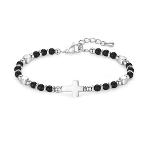 Stainless Steel Jewelry Bracelet, 304 Stainless Steel, with Gemstone, handmade, fashion jewelry & different materials for choice & Unisex, Sold By PC