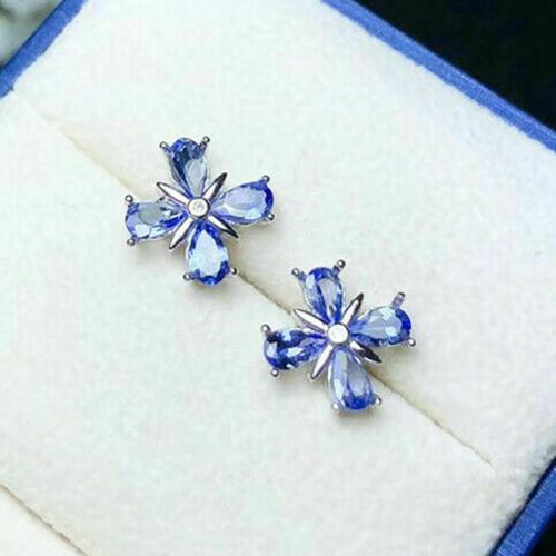 Brass Stud Earring, Flower, plated, micro pave cubic zirconia & for woman, more colors for choice, 12mm, Sold By Pair