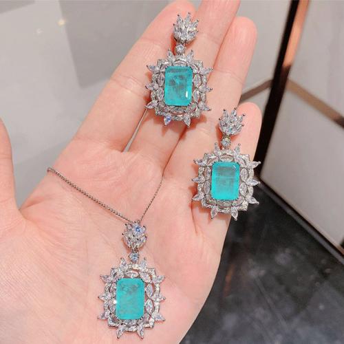 Brass Jewelry Set, plated, different styles for choice & micro pave cubic zirconia & for woman, Sold By PC