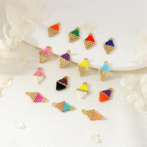 Seedbead Pendant, Rhombus, DIY & different styles for choice & 1/1 loop, more colors for choice, Sold By PC