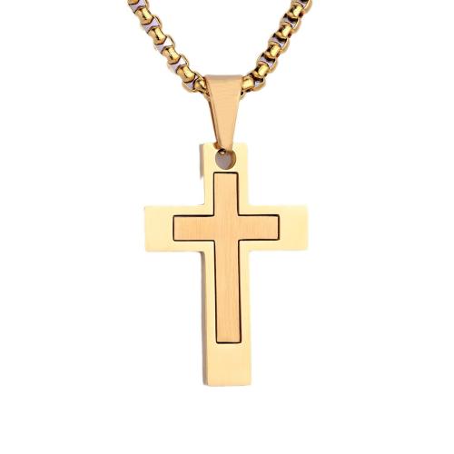 Stainless Steel Cross Pendants, 304 Stainless Steel, plated, DIY, more colors for choice, Sold By PC