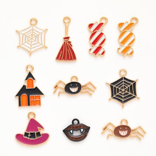 Fashion Halloween Pendant, Tibetan Style, plated, Halloween Design & DIY & different styles for choice & enamel, more colors for choice, 100PCs/Bag, Sold By Bag