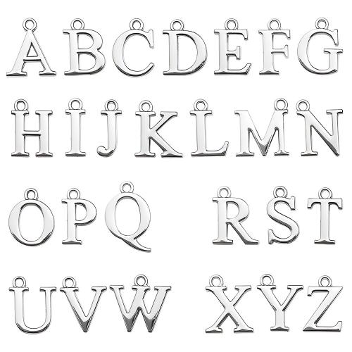 Tibetan Style Alphabet and number Pendants, plated, letters are from A to Z & DIY & different styles for choice, more colors for choice, 100PCs/Bag, Sold By Bag