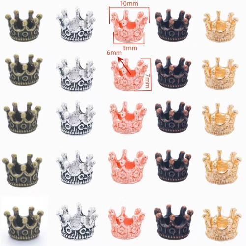 Tibetan Style Jewelry Beads, Crown, plated, DIY & different size for choice, more colors for choice, 100PCs/Bag, Sold By Bag