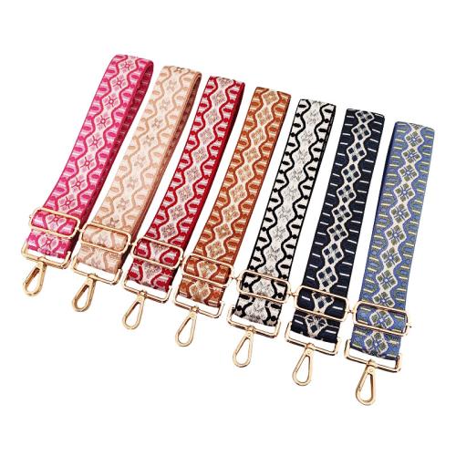 Polyester and Cotton Bag Straps, jacquard, adjustable, more colors for choice, 1300x50mm, Sold By PC