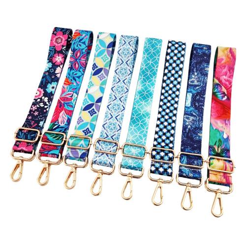 Polyester Bag Straps, printing, folk style & adjustable, more colors for choice, 1300x38mm, Sold By PC