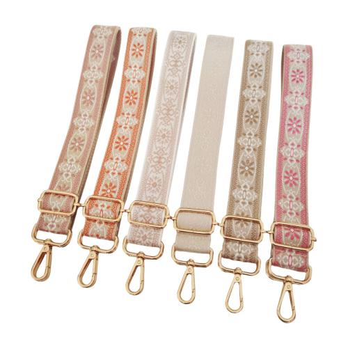 Polyester and Cotton Bag Straps, jacquard, folk style & adjustable, more colors for choice, 1300x38mm, Sold By PC