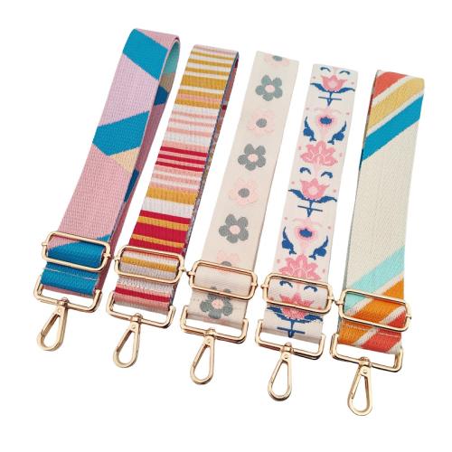 Polyester and Cotton Bag Straps, Embroidery, adjustable, more colors for choice, 1300x50mm, Sold By PC