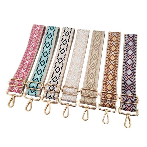 Polyester and Cotton Bag Straps, jacquard, adjustable, more colors for choice, 1300x50mm, Sold By PC