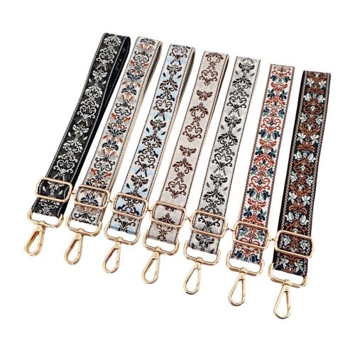 Polyester and Cotton Bag Straps, jacquard, adjustable, more colors for choice, 1300x38mm, Sold By PC