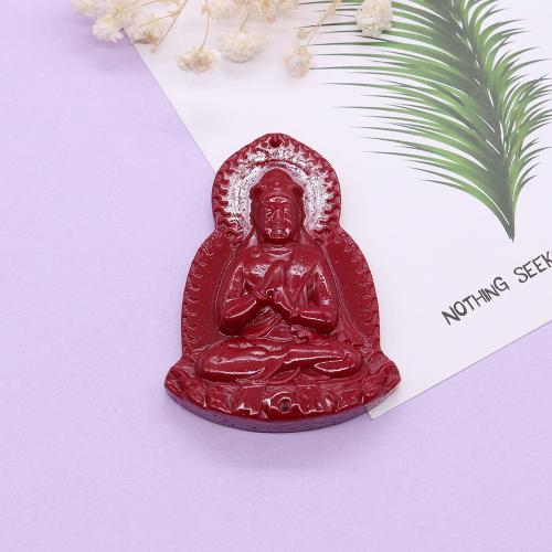 Resin Beads, Guanyin, DIY, red, 45x25mm, Sold By PC