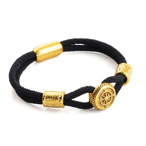 Tibetan Style Bracelet, with Milan Cord, plated, Double Layer & fashion jewelry & Unisex, more colors for choice, Length:Approx 21.5 cm, Sold By PC