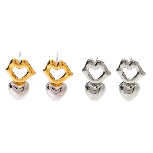 Stainless Steel Stud Earrings, 304 Stainless Steel, plated, fashion jewelry, more colors for choice, Sold By Pair