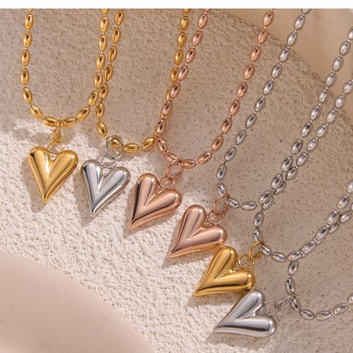 Titanium Steel Necklace, plated, fashion jewelry, more colors for choice, Sold By PC